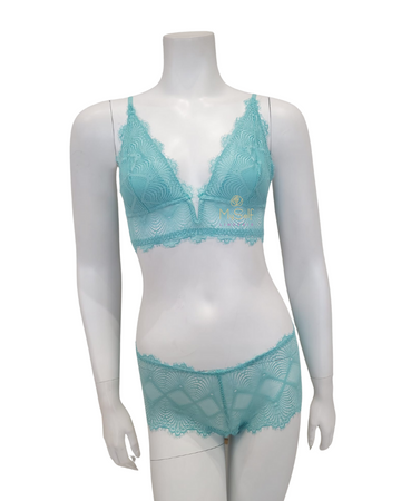 Cosabella ALLUR1301 + 0771 Blue Capri Allure Bralette & Hotpant Set myselflingerie.com